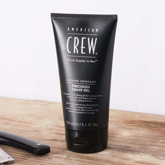 AMERICAN CREW – Precision Shave Gel, 150 ml, Rasiergel für präzise Rasuren, Gel spendet Feuchtigkeit & beruhigt die Haut, Pflegeprodukt beugt Irritationen vor